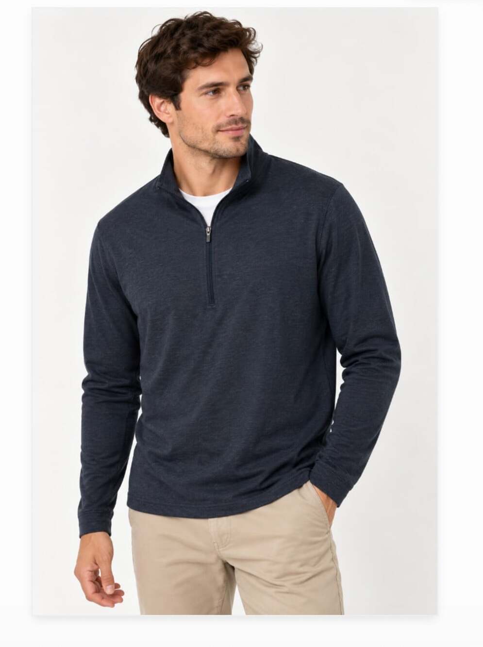 Lululemon Pullover Mens Medium Blue Long Sleeve Quarter Zip Athletic Shirt